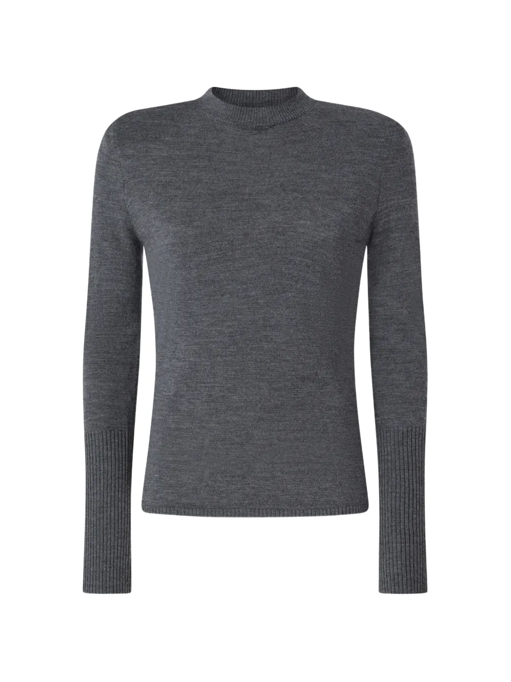 PINKO merino-wool sweater with removable shoulder pads - Grau
