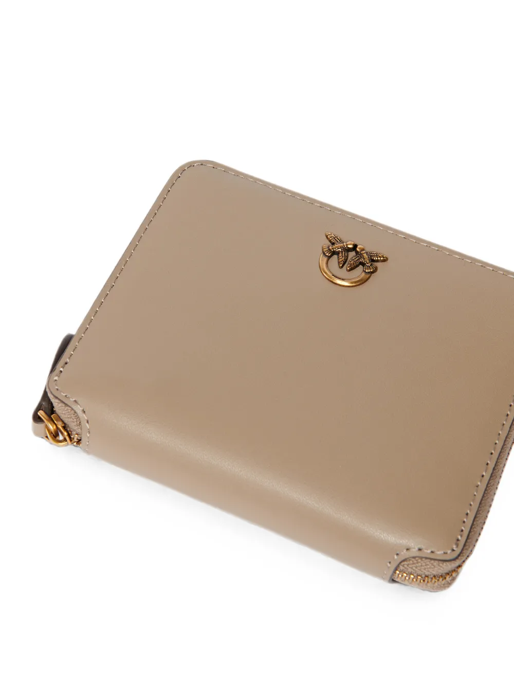 PINKO Leren portemonnee Beige