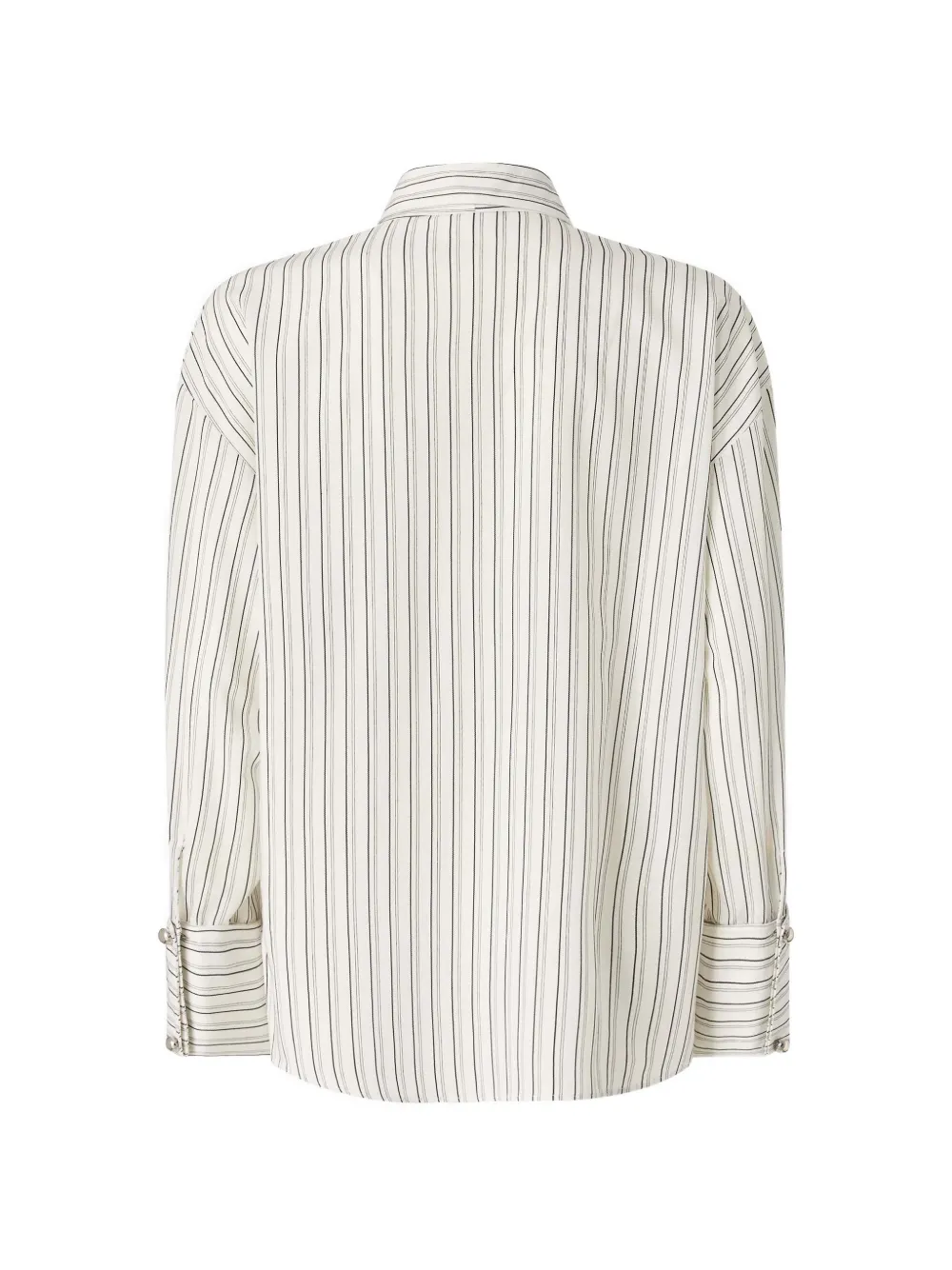 PINKO Gestreepte blouse met stropdas Wit