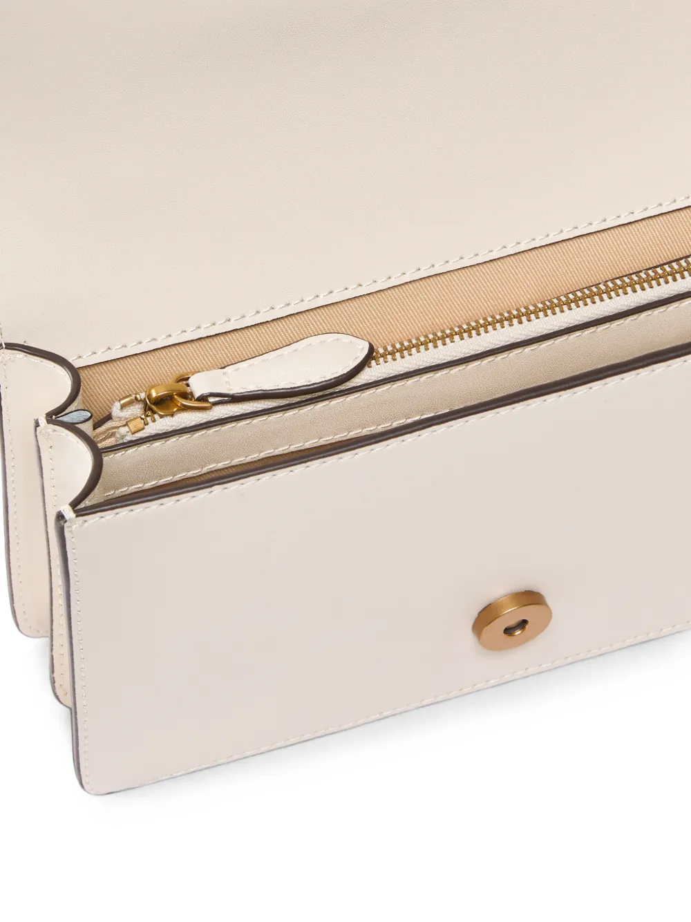 PINKO Mini Love Bag One leren crossbodytas met siergesp Beige