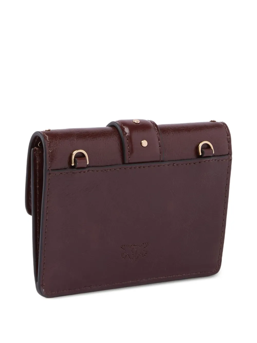 PINKO Love Birds mini-tas verfraaid met studs Bruin
