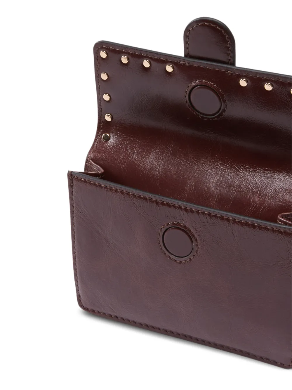 PINKO Love Birds mini-tas verfraaid met studs Bruin