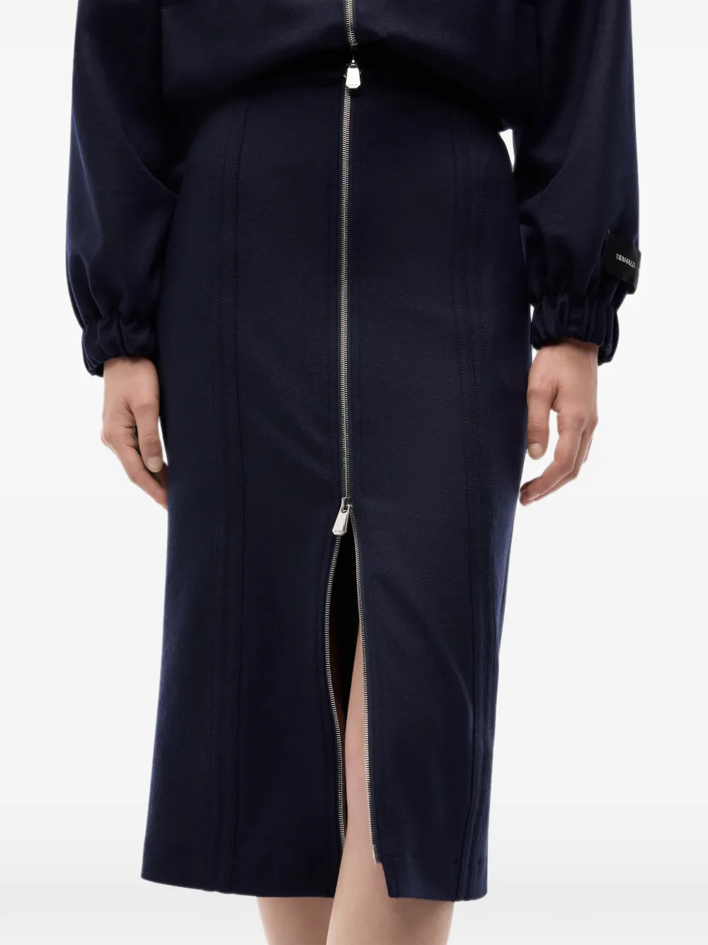 PINKO Rok met ritssluiting en vlakken Blauw