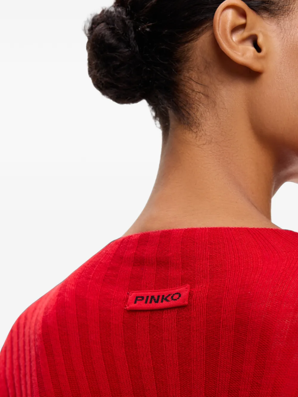 PINKO Ribgebreide trui Rood