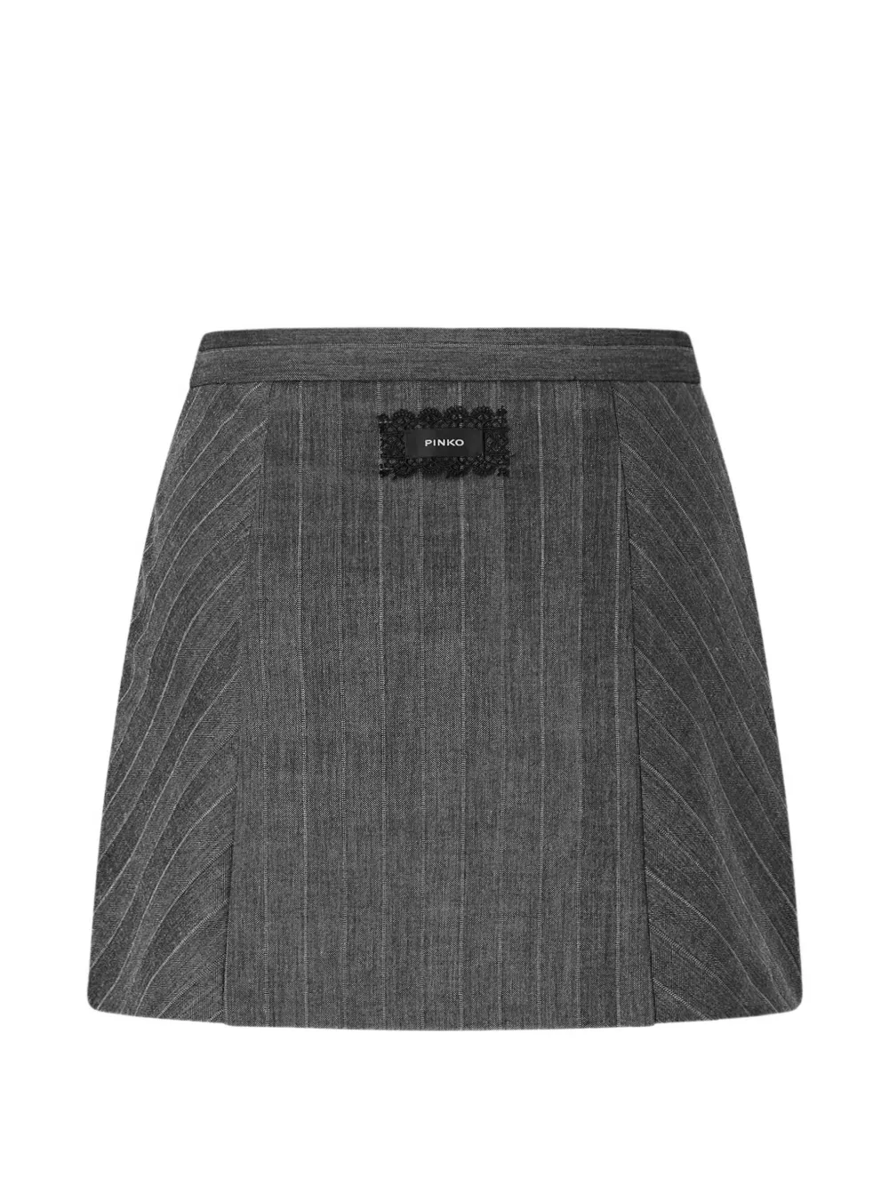 PINKO Mini-rok met plooien en krijtstreep Grijs