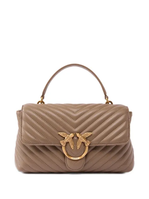 PINKO Lady Love Bag Puff medium handtas met chevron streep van nappaleer