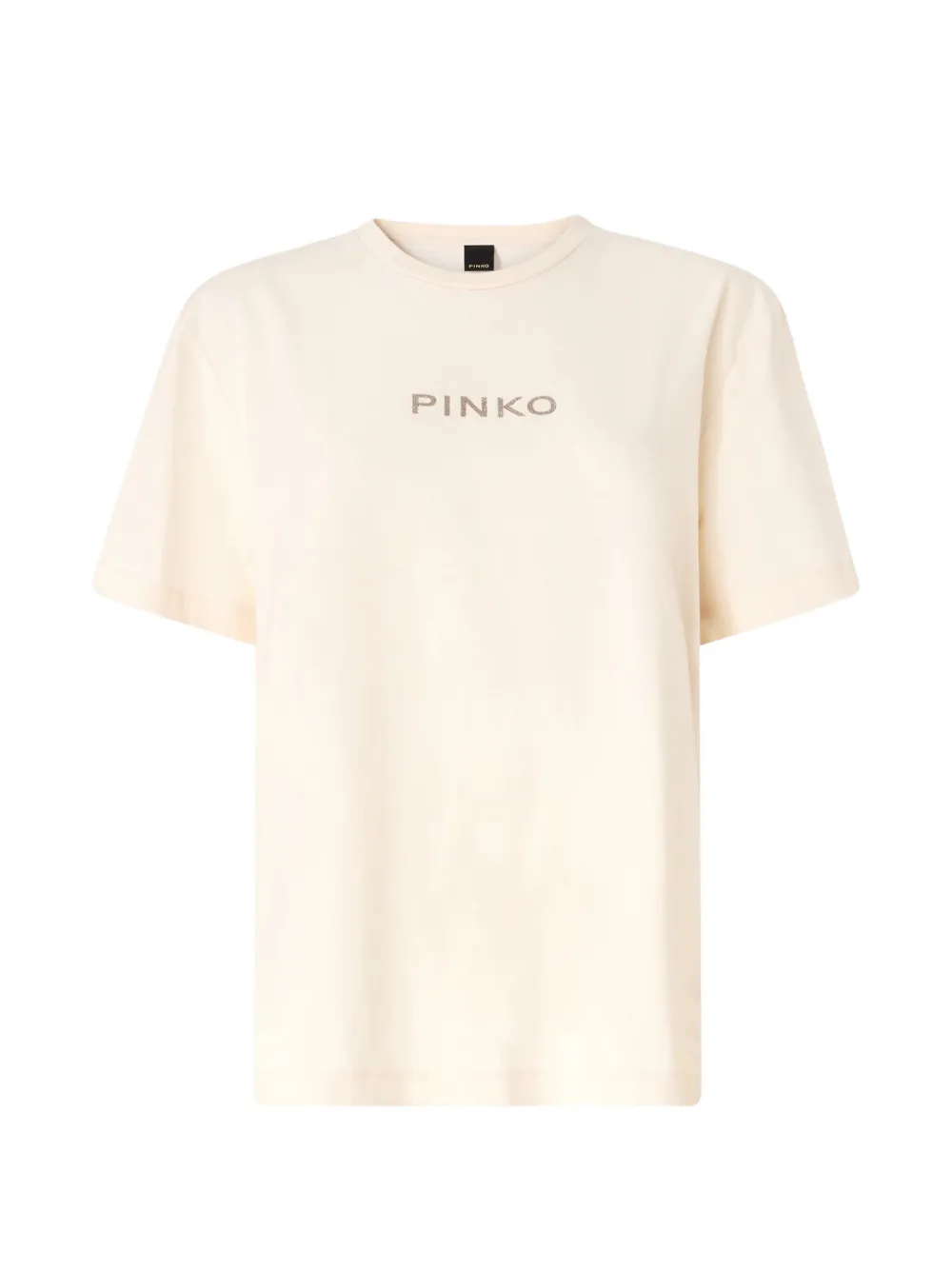 PINKO logo-print rhinestone-embellished T-shirt - Toni neutri
