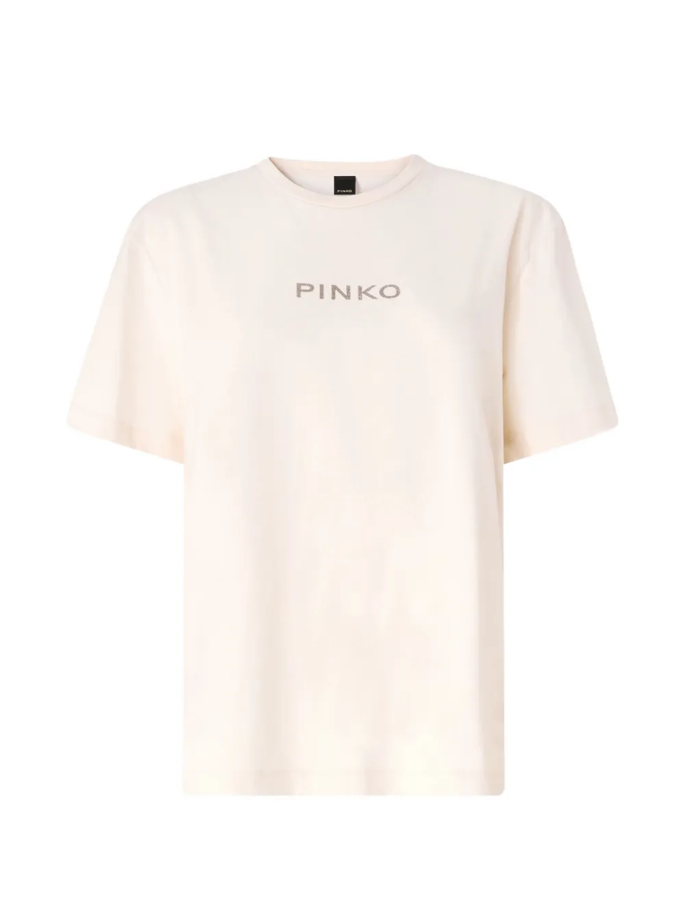 PINKO T-shirt verfraaid met stras Beige