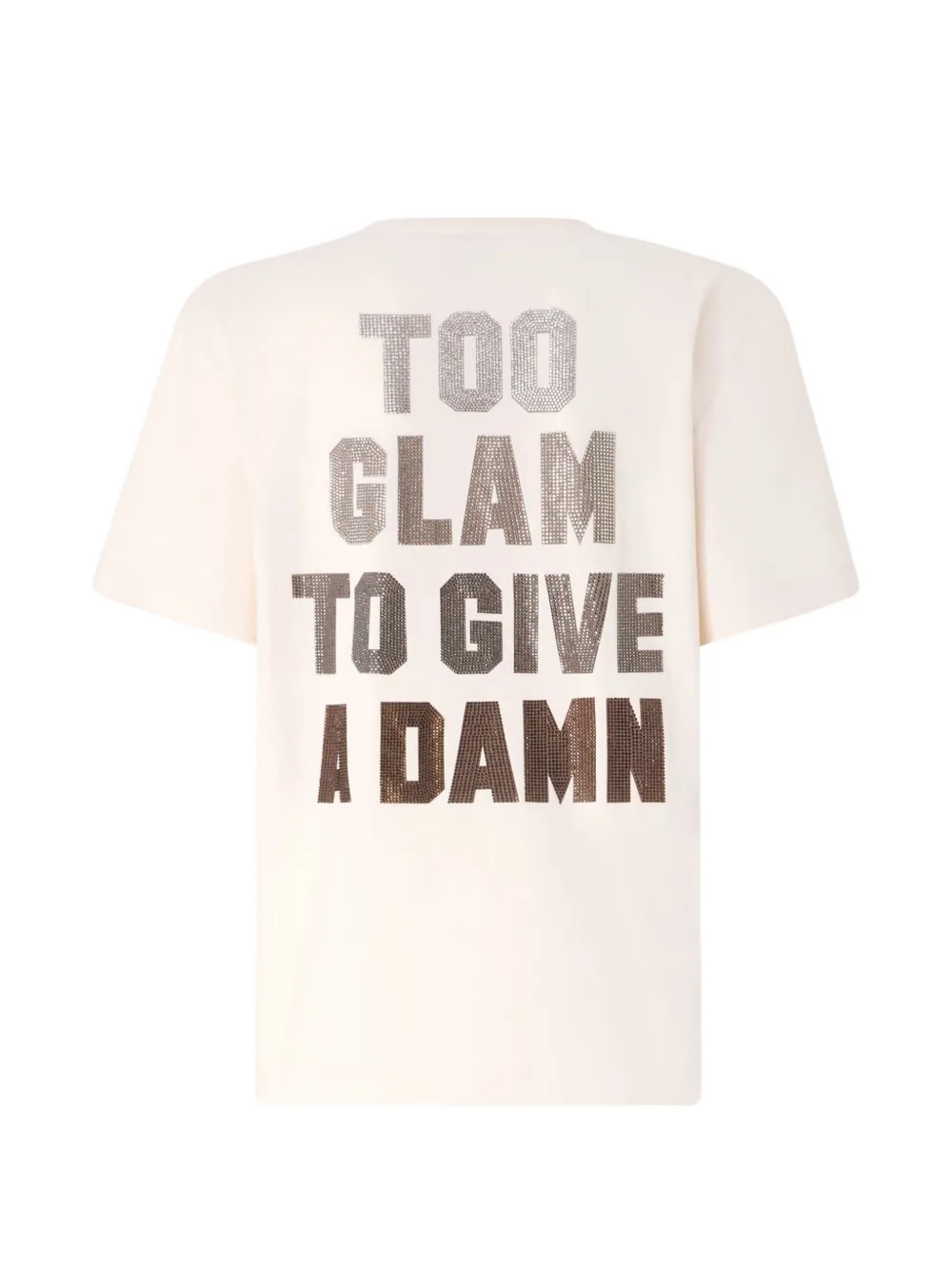 PINKO T-shirt verfraaid met stras Beige
