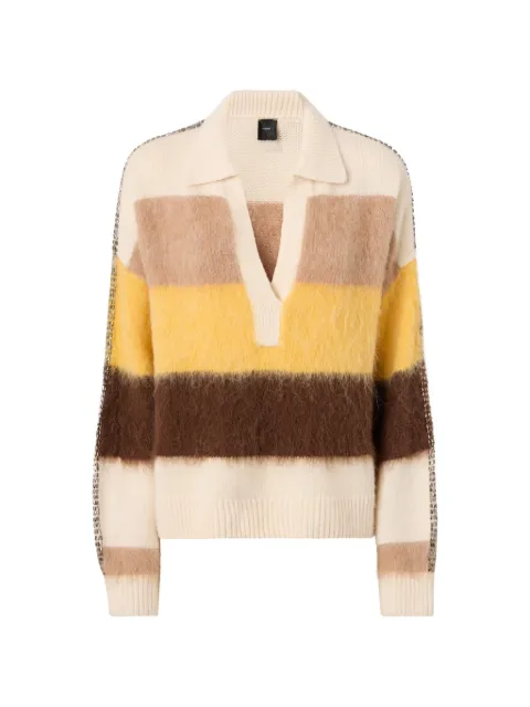 PINKO striped crystal-embellished sweater
