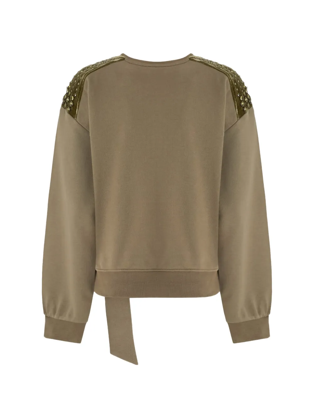 PINKO Verfraaide sweater met gespzoom Groen