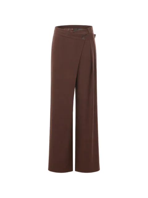 PINKO pantalones con pretina asimétrica