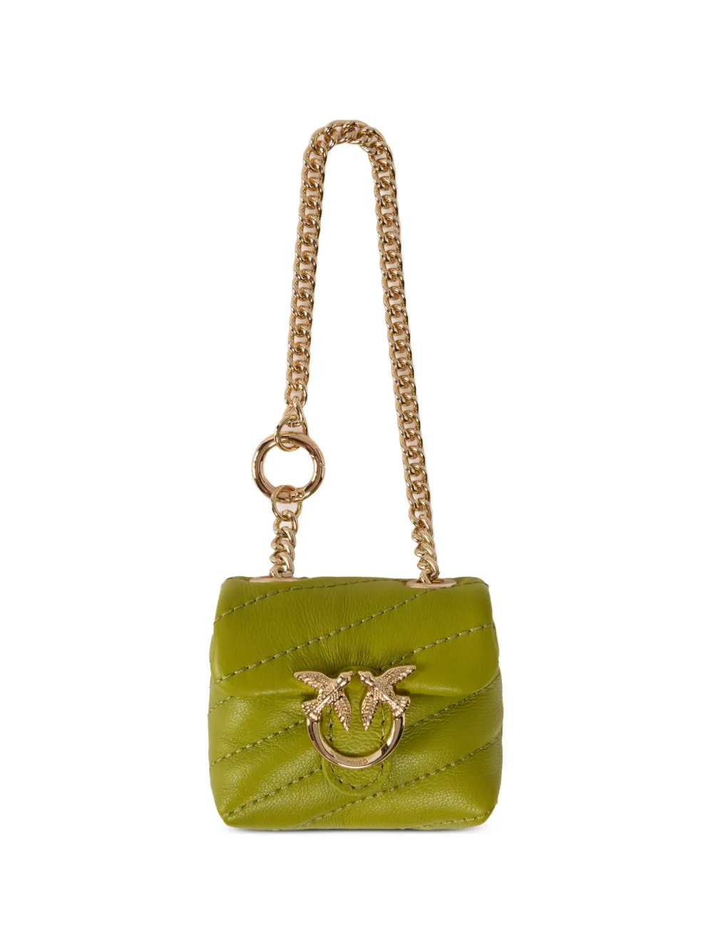 PINKO Nano Love bag puff accessory in nappa leather