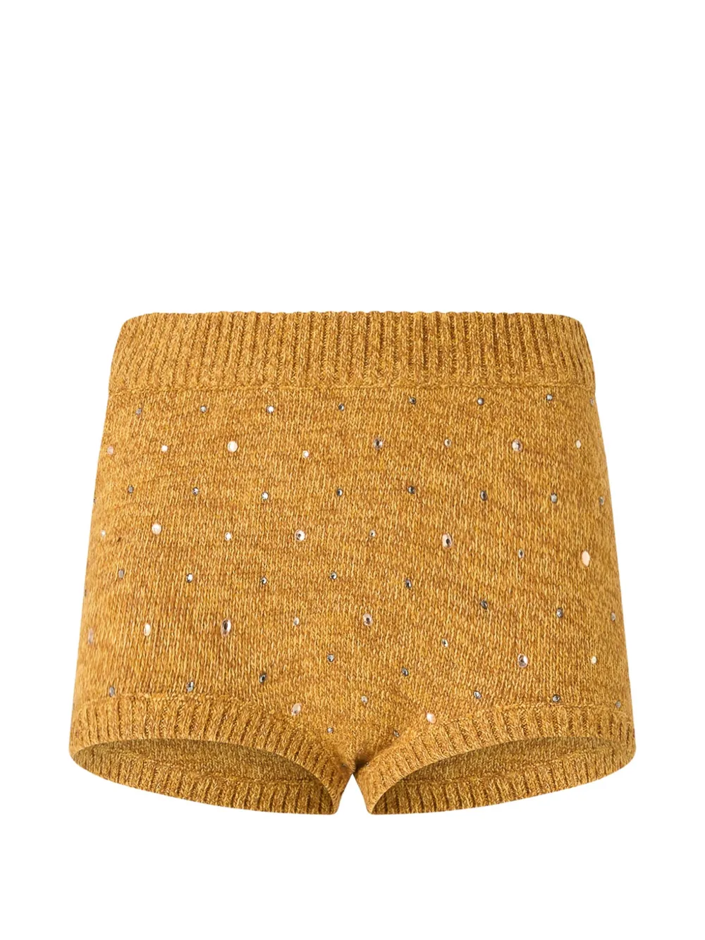 PINKO Shorts con cristalli - Giallo