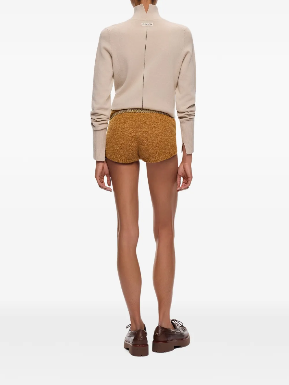 PINKO Shorts verfraaid met kristal Geel