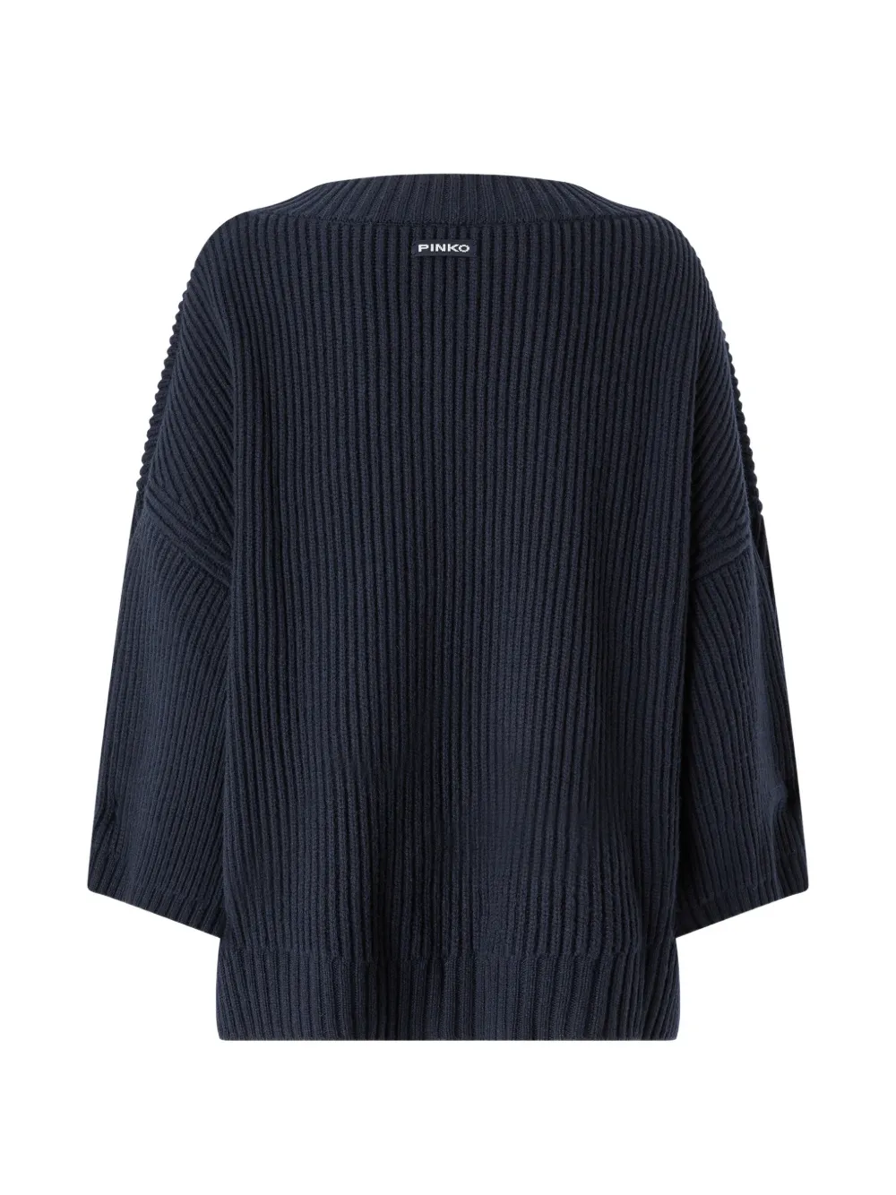 PINKO Geribbelde trui met V-hals Blauw