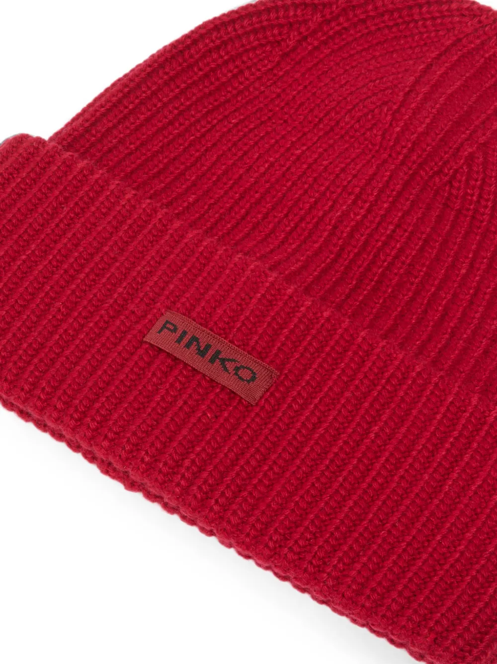 PINKO Muts met logopatch Rood