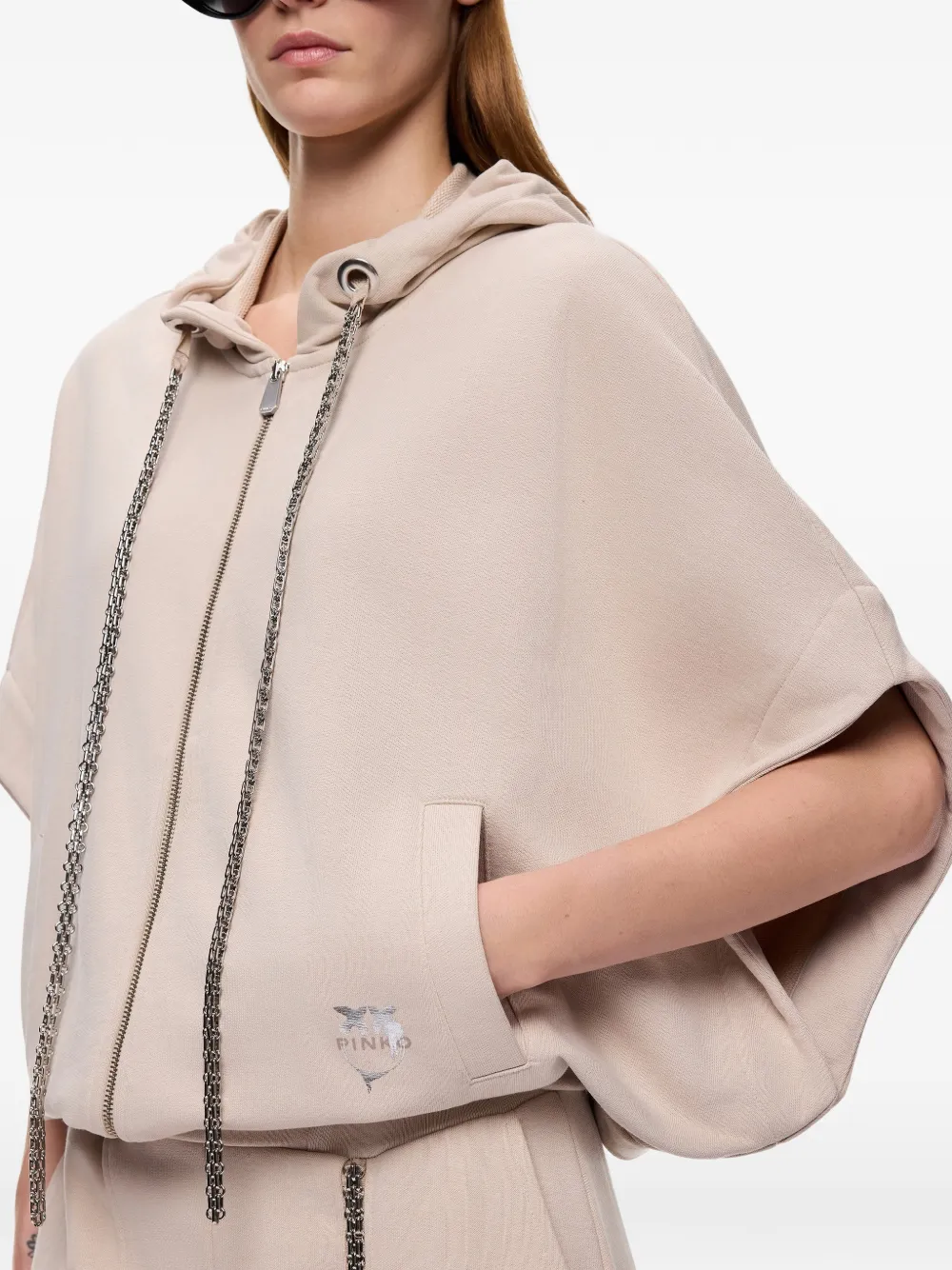 PINKO Hoodie met korte mouwen Beige