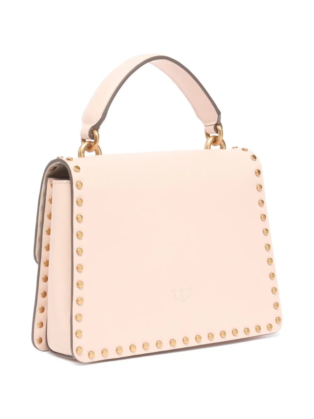 PINKO Love Bag mini-handtas met handvat van leer en mini-studs Roze