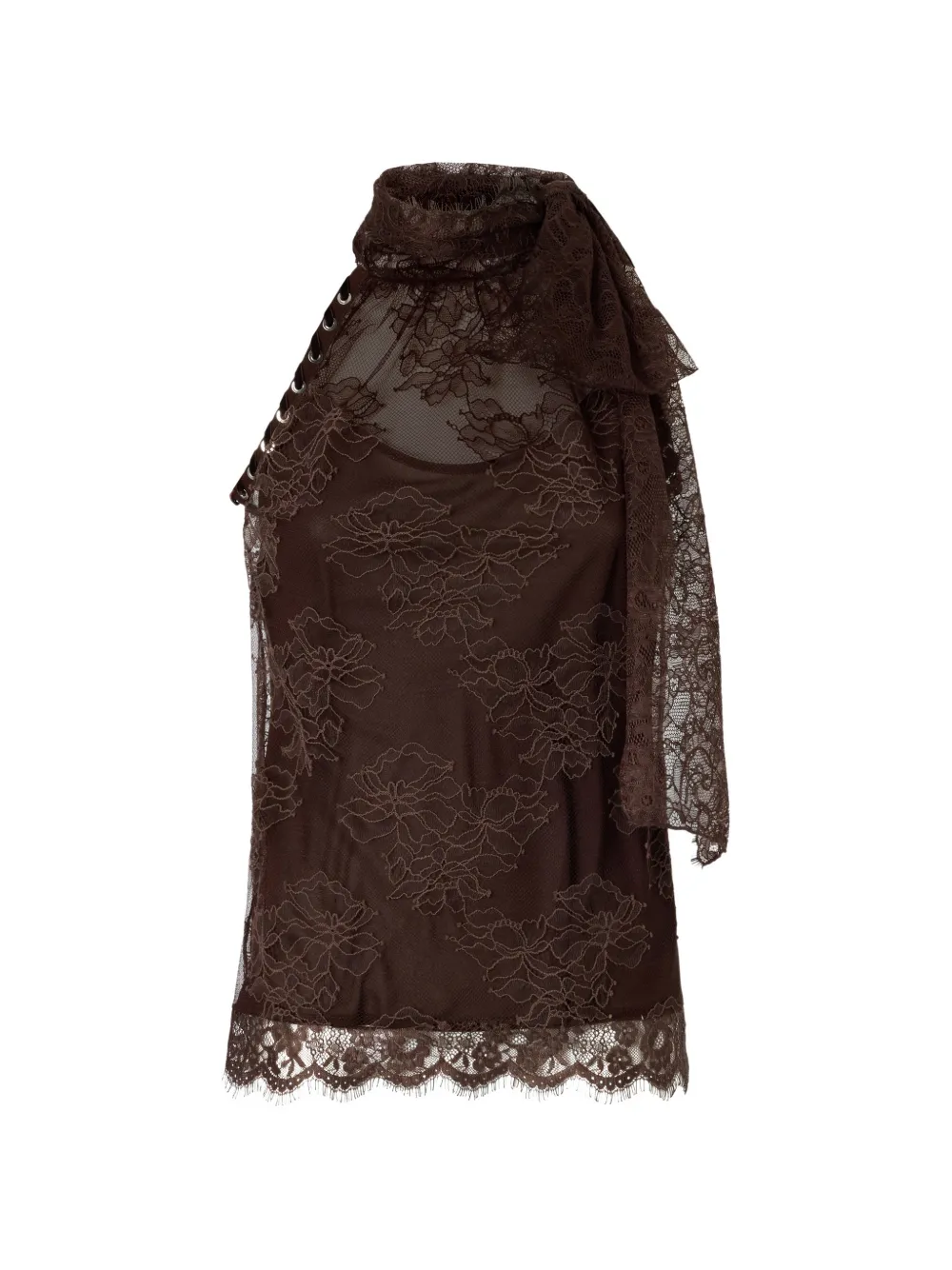 PINKO open-back top - Marrone