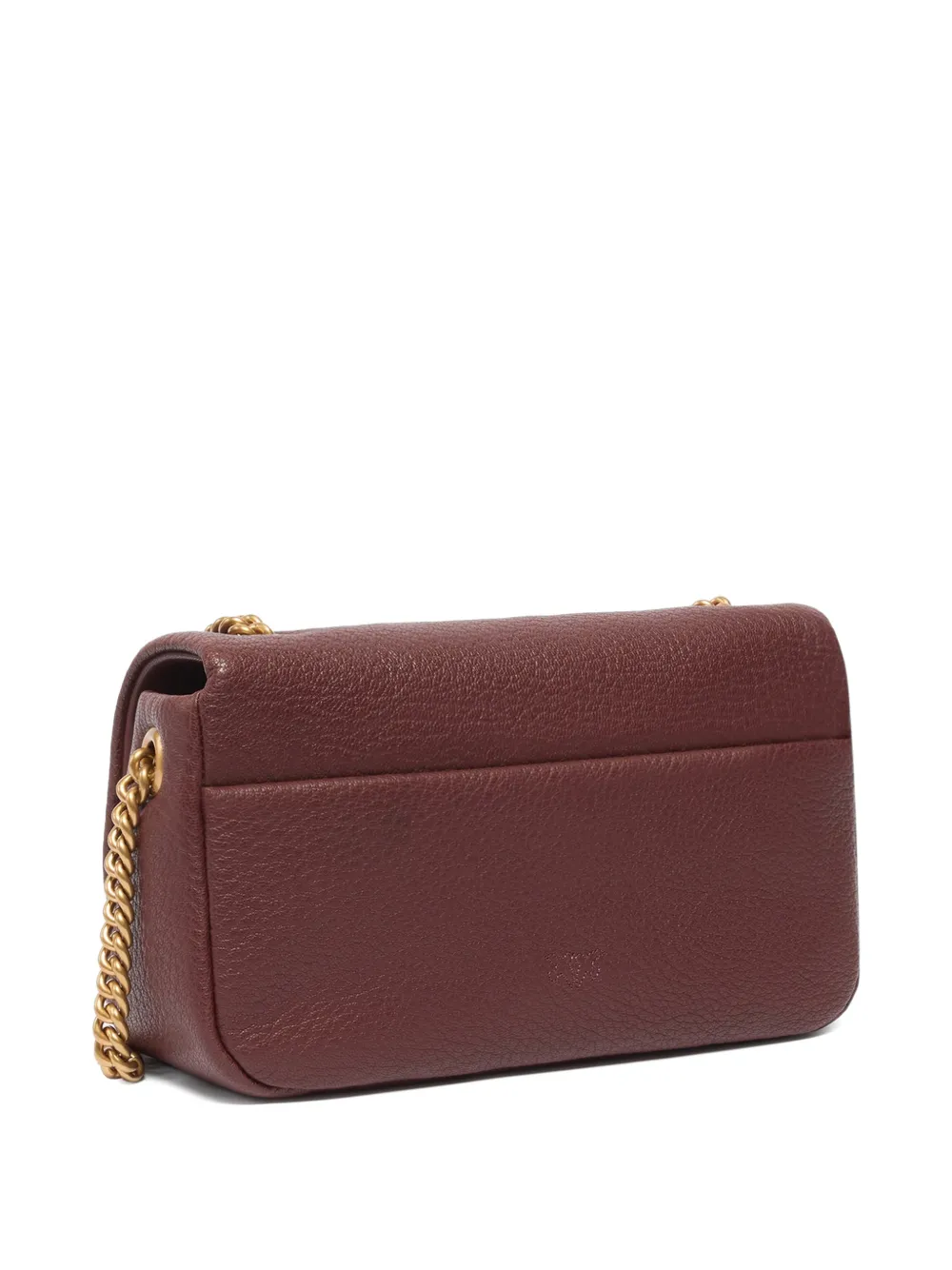 PINKO Love Birds leren schoudertas Bruin