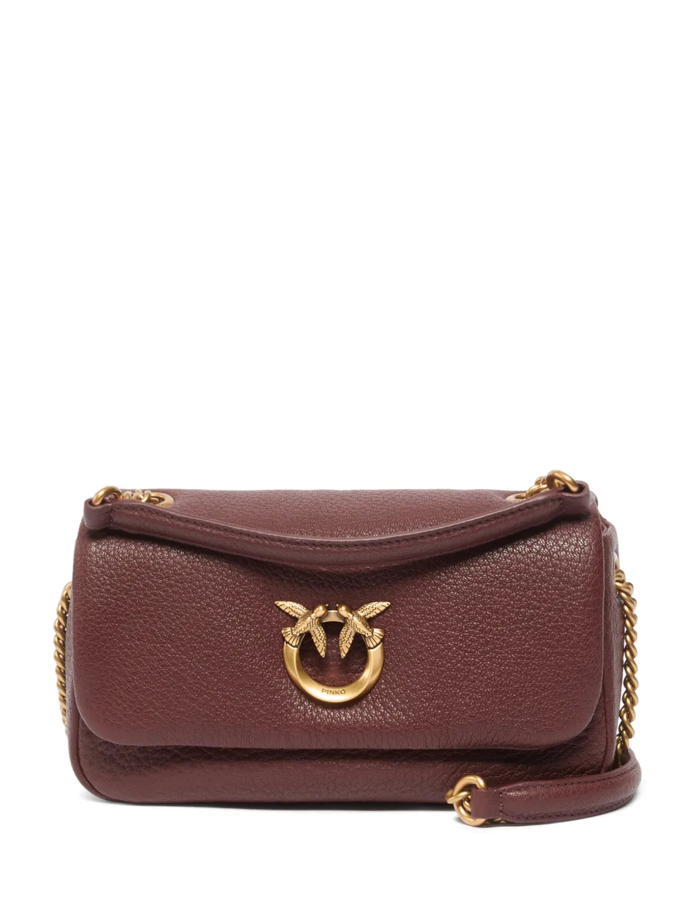 PINKO Love Birds leather shoulder bag - Marrone