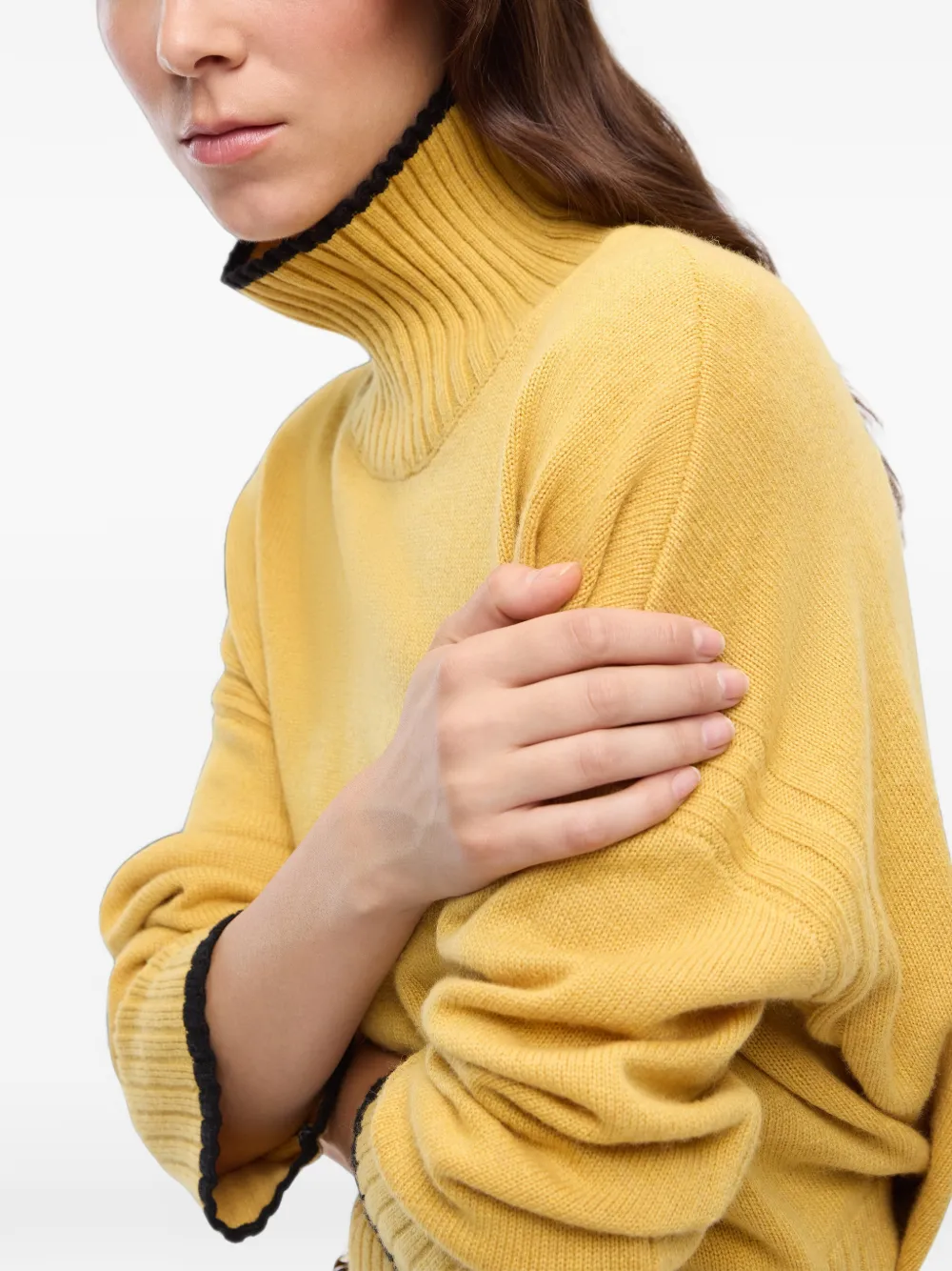 PINKO Ribgebreide coltrui Geel