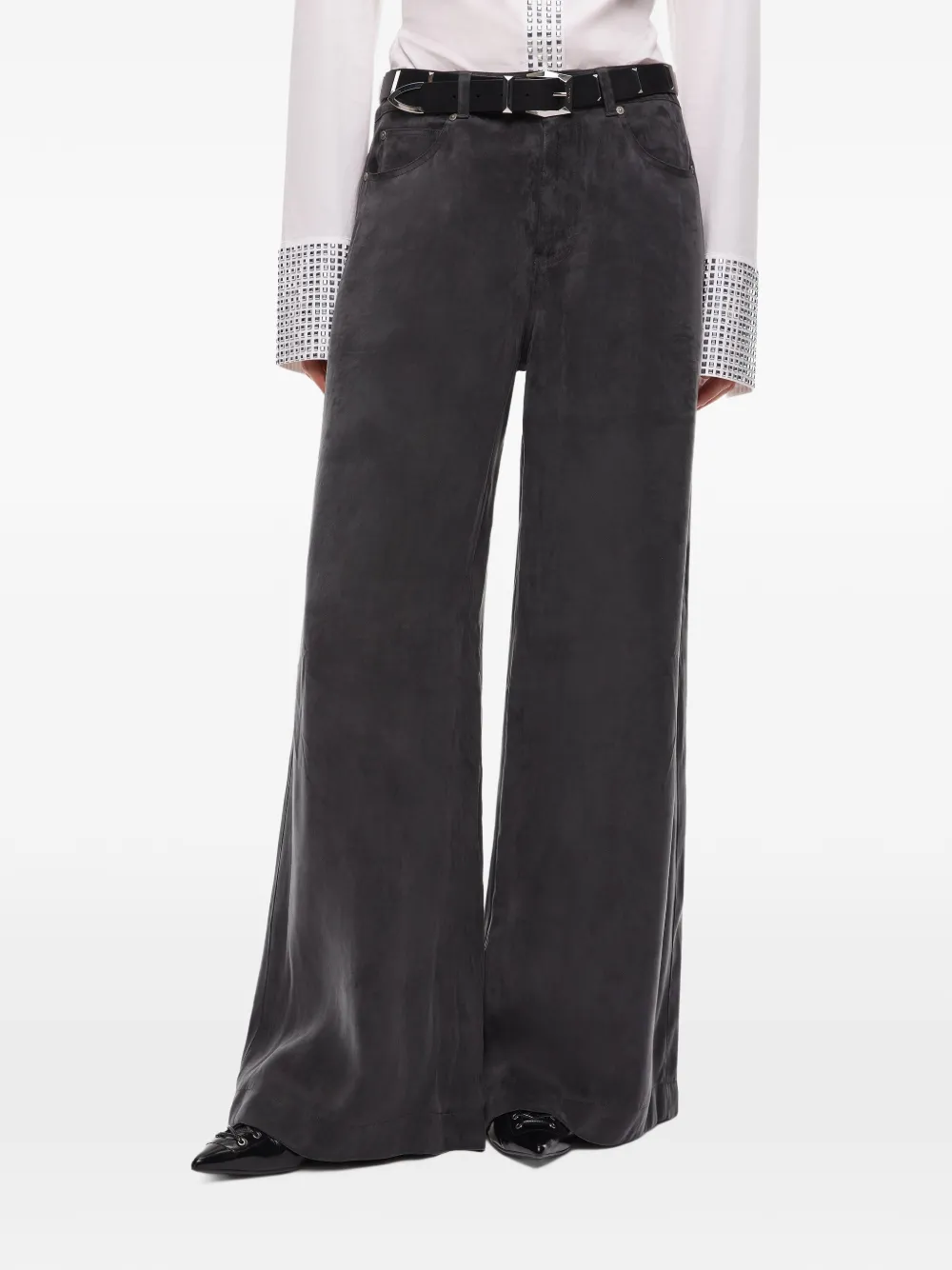 PINKO Broek met knoopsluiting Grijs