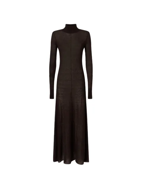 PINKO Leningrado long turtleneck dress in merino wool and alpaca