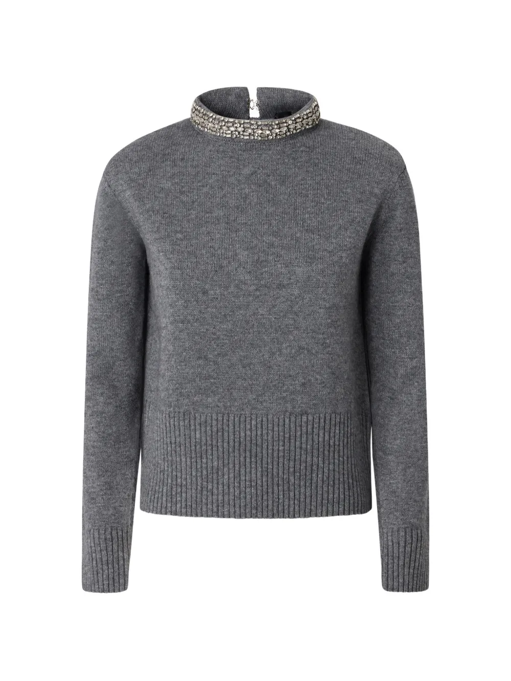 PINKO crystal-embellished mock-neck sweater - Grau