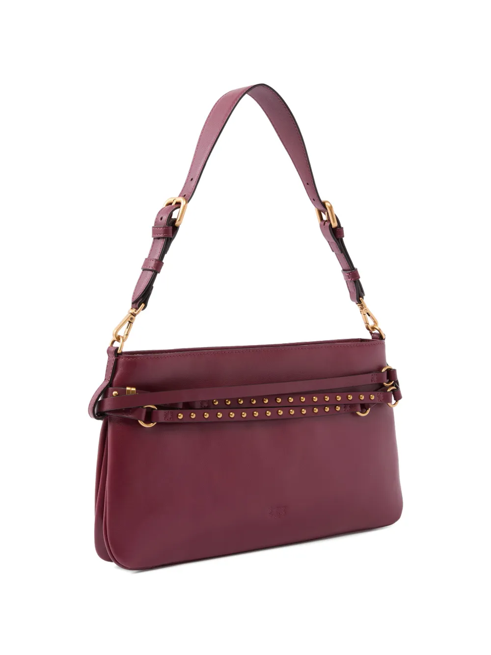 PINKO Leren schoudertas met studs Rood