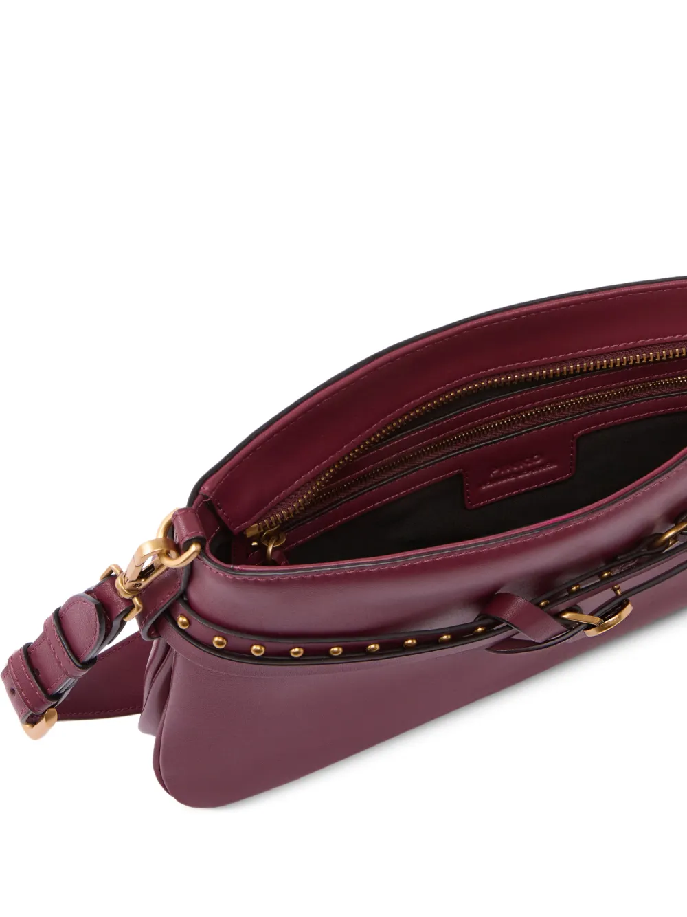 PINKO Leren schoudertas met studs Rood