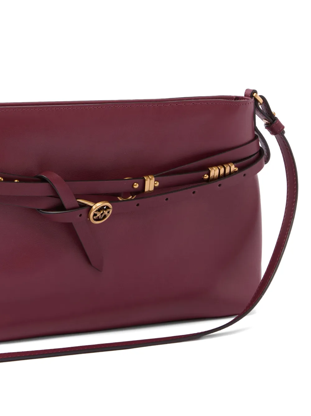 PINKO Leren schoudertas met studs Rood