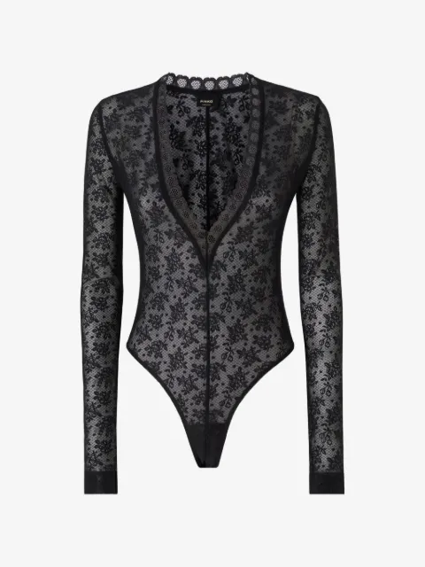 PINKO body con encaje floral