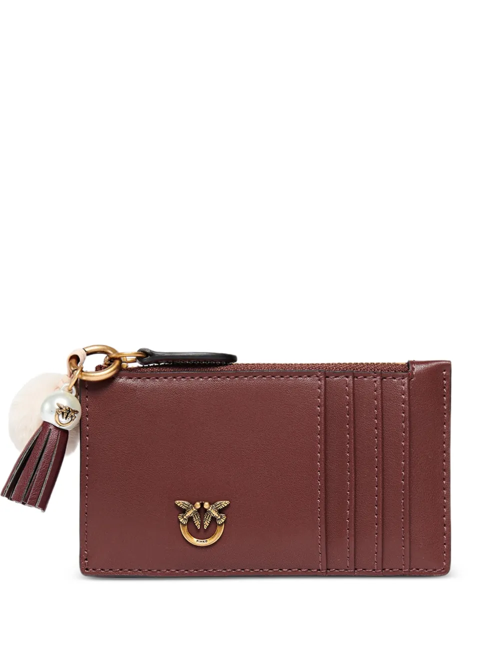 PINKO Portacarte Love Birds - Marrone
