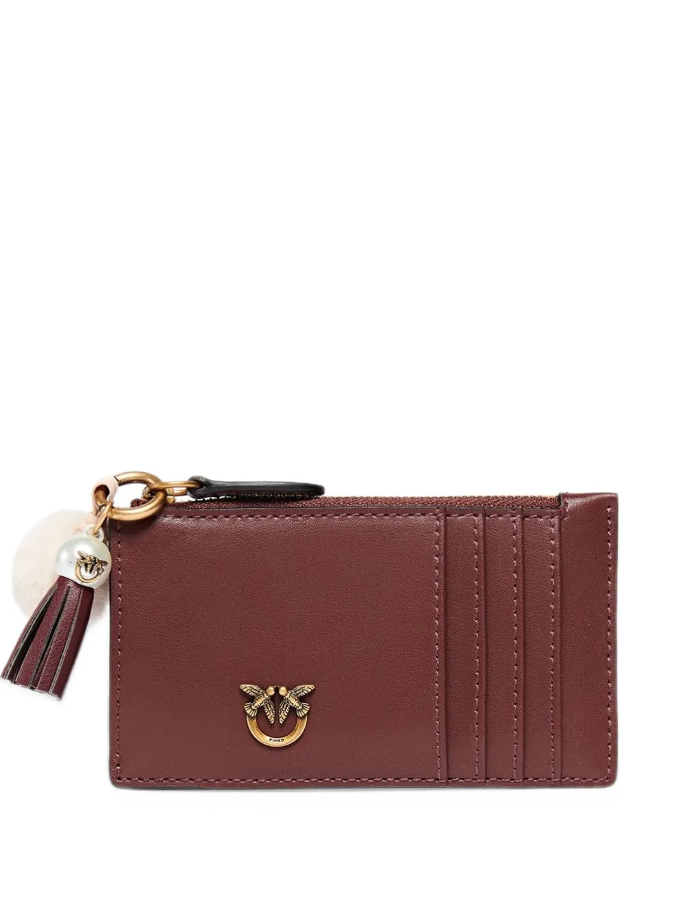 PINKO Portacarte Love Birds - Marrone