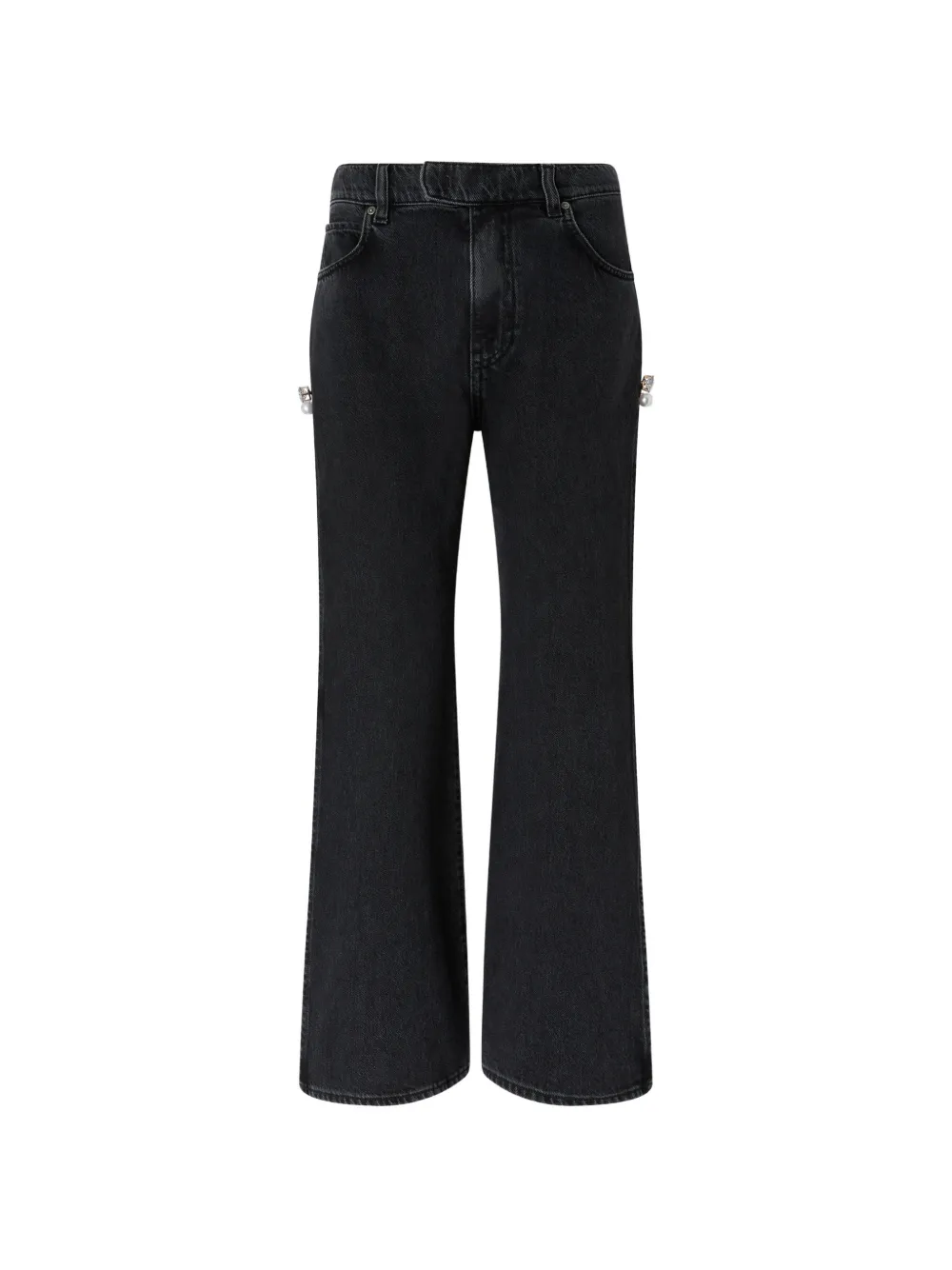PINKO side-slit embellished jeans - Nero