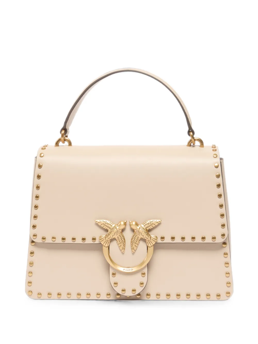 PINKO Borsa tote Love Birds con decorazione - Toni neutri