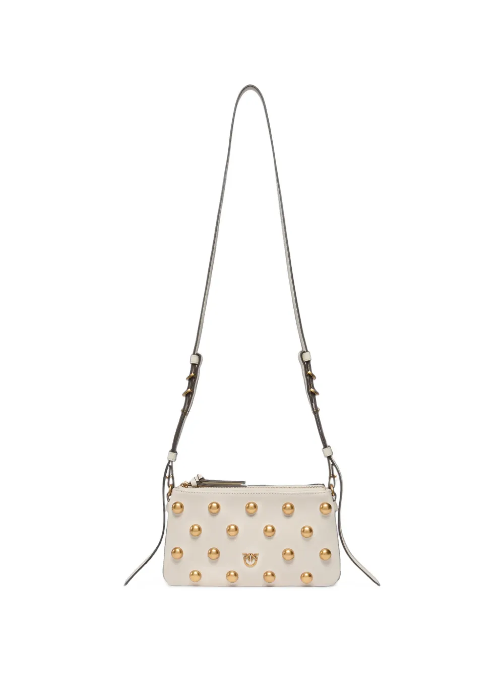 PINKO Borsa a spalla in pelle con borchie - Toni neutri