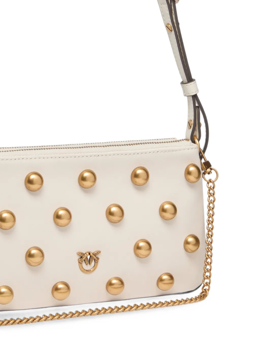 PINKO Schoudertas verfraaid met studs Beige