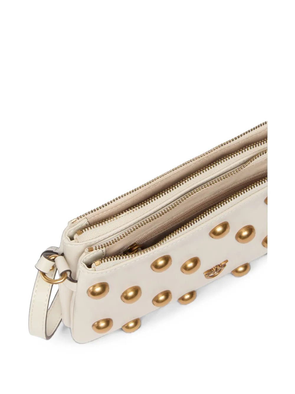 PINKO Schoudertas verfraaid met studs Beige