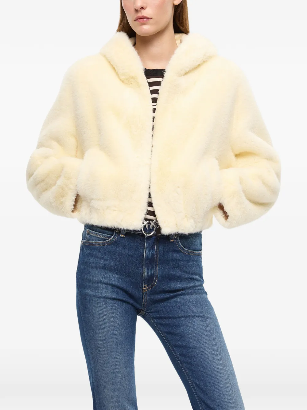 PINKO Jack van imitatiebont Beige