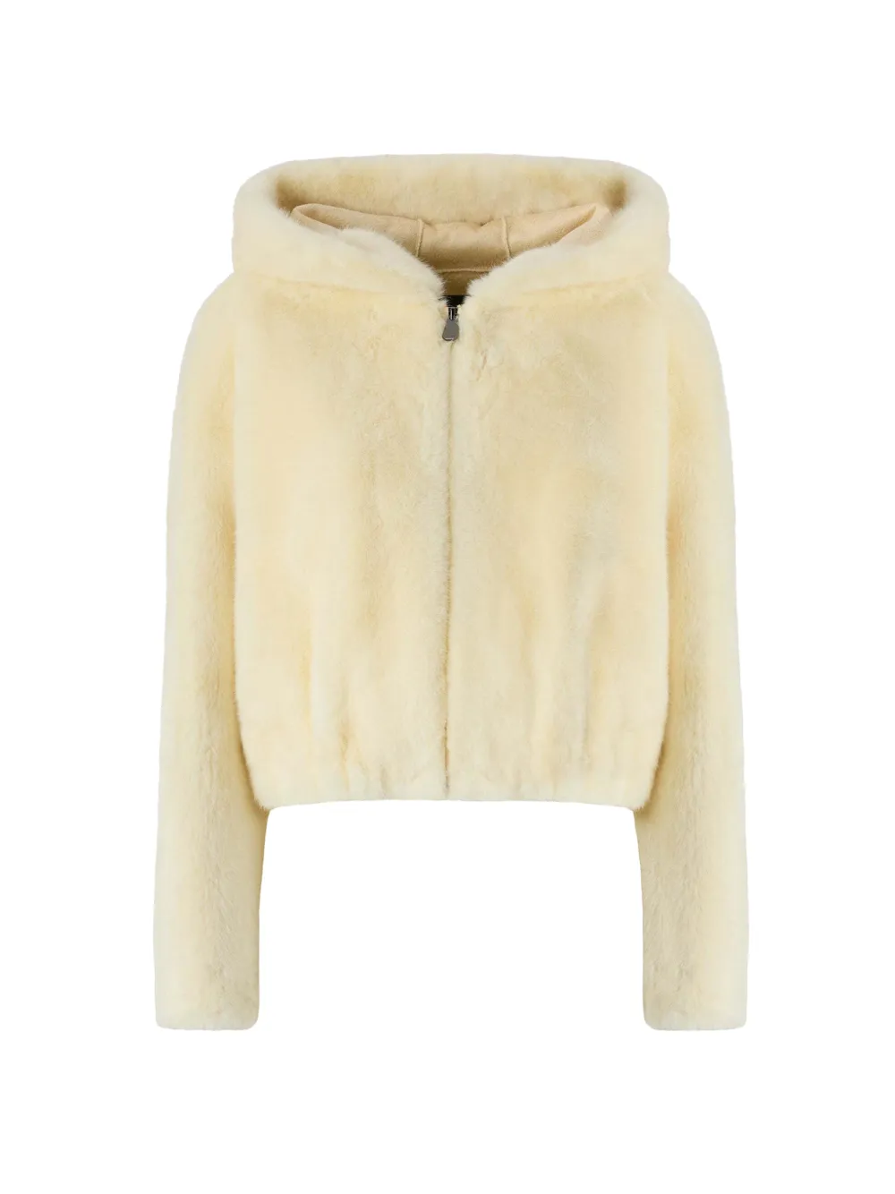 PINKO faux-fur hooded jacket - Toni neutri