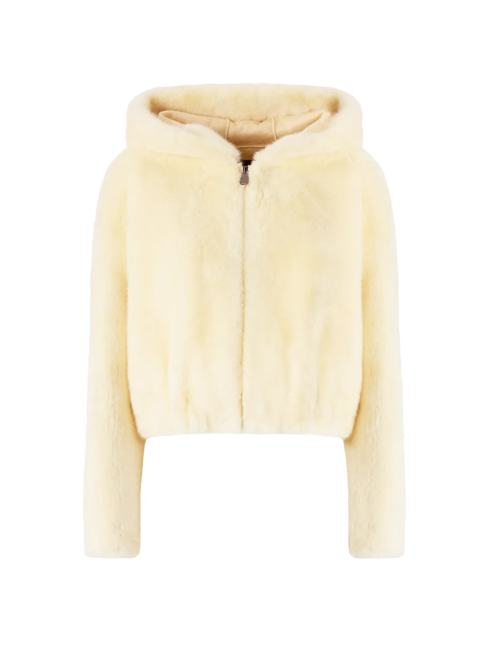 PINKO faux-fur hooded jacket - Toni neutri