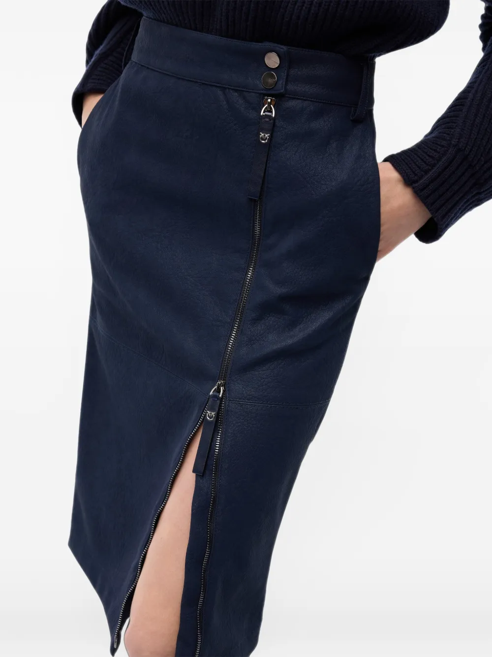 PINKO Mini-rok met rits Blauw