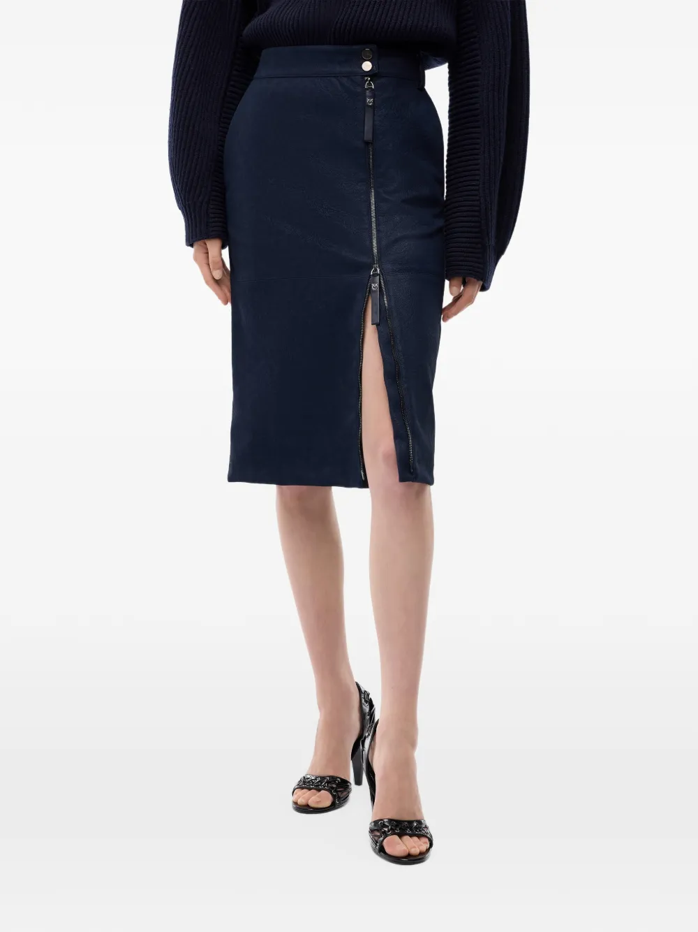 PINKO Mini-rok met rits Blauw