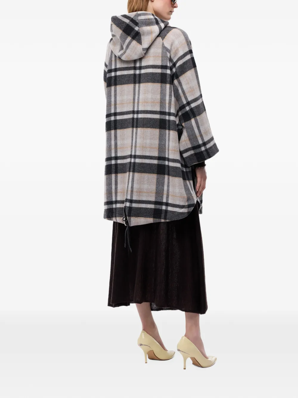 PINKO Geruite jas Beige