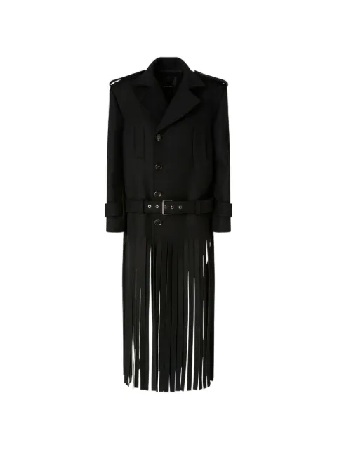 PINKO coat in wool-blend coat with fringing
