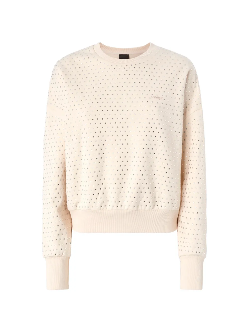 PINKO fully rhinestoned fleece sweater - Toni neutri