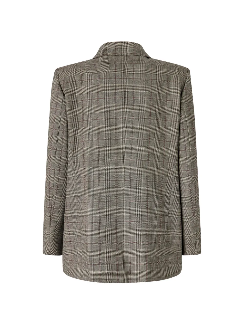 PINKO Geruit jack met dubbele rij knopen Beige